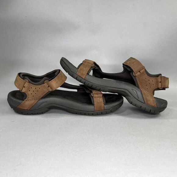 Teva Marston Sandals Men's Size 8 Brown Leather River Active Sport Sandals - Picture 7 of 12